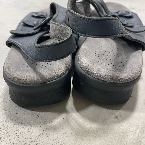 SAS Tripad Comfort Three Strap Sandals Women Size 8.5 Narrow Blue Leather Buckle - Picture 5 of 8